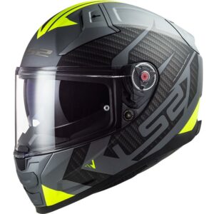 Casque LS2 FF811 VECTOR II SPLITTER TITANIUM MAT JAUNE FLUO