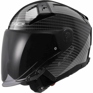 Casque jet LS2 INFINITY II CARBON OF603 NOIR brillant