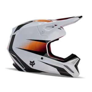 Casque cross Fox V1 Flora Blanc Noir