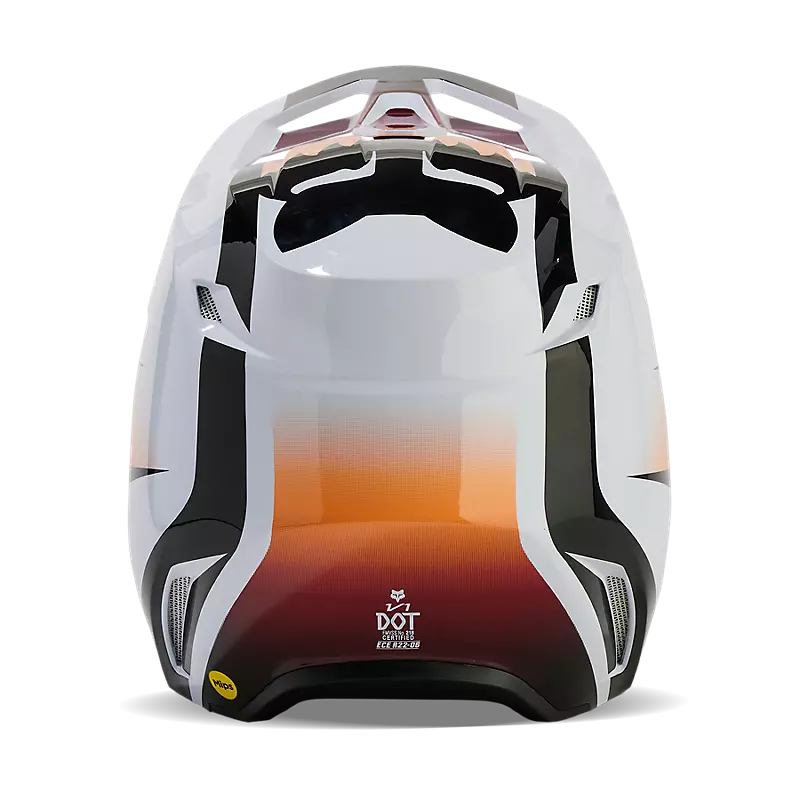 Casque cross Fox V1 Flora Blanc Noir – Image 5