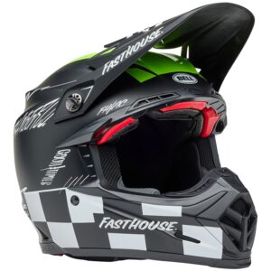 Casque BELL Moto 9S Flex Fasthouse Smoke Bomb Matte Gloss Black/HiViz Yellow