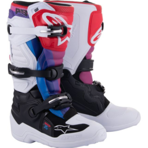 Bottes Enfant Alpinestars Tech 7S Blanc Noir Arc en ciel