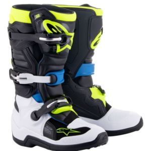 Bottes Enfant Alpinestars Tech 7S Noir Bleu Enamel Jaune Fluo