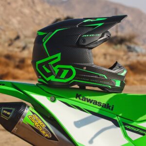 Casque 6D ATR-3 Nova Vert Matt Carbone