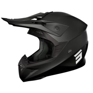 CASQUE CROSS ENFANT SHOT PULSE KID SOLID 2.0 BLACK MATT