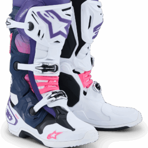 Bottes Alpinestars Tech 10 White Violet Navy Blue Pink Fl