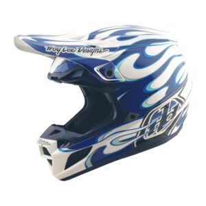Casque TROY LEE DESIGNS SE5 Composite Torched bleu