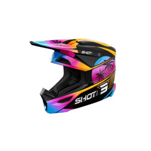 Casque cross enfant Shot 2026 Furious Miami – Orange