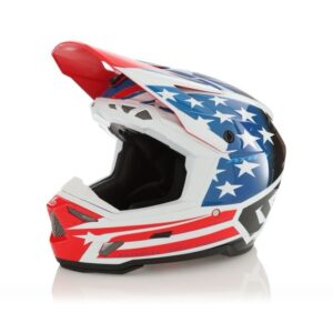 Casque 6D ATR-3 Patriot Rouge Blanc Bleu Brillant FIM