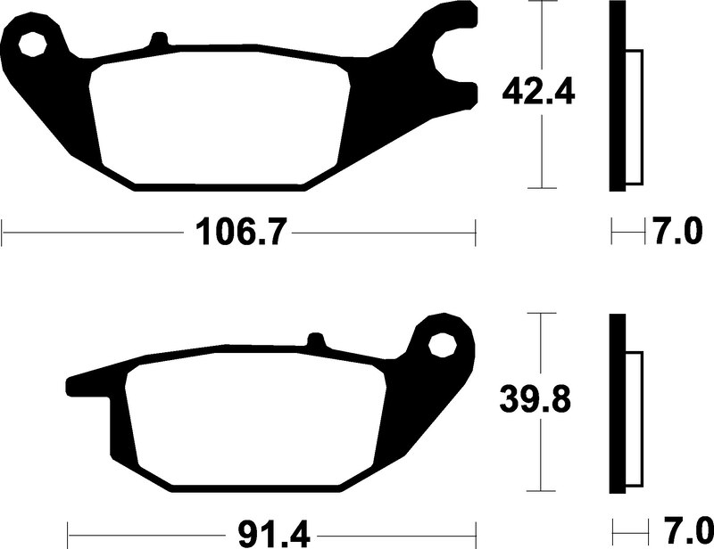 Plaquettes de frein TECNIUM Scooter organique – ME284