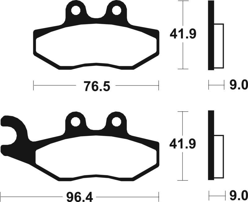 Plaquettes de frein TECNIUM Scooter organique – ME286