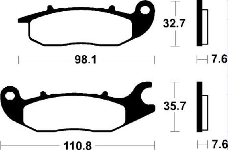 Plaquettes de frein TECNIUM Scooter organique – ME297