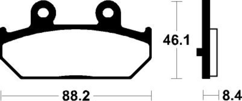 Plaquettes de frein TECNIUM Scooter organique – ME304