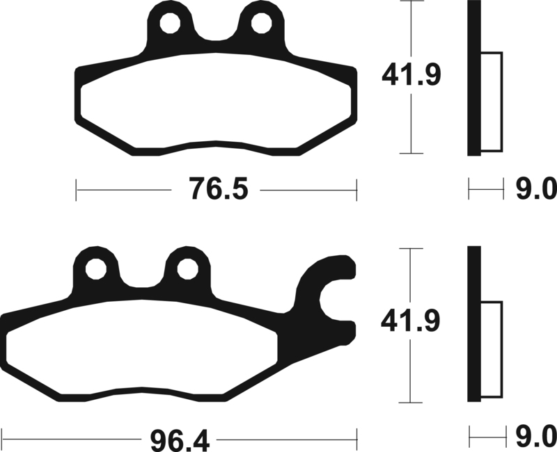 Plaquettes de frein TECNIUM Scooter organique – ME318