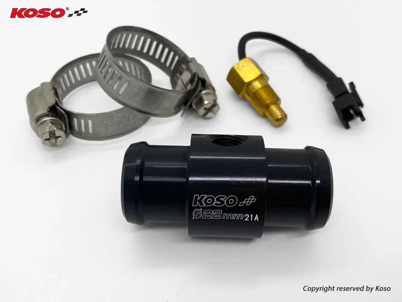 Adaptateur de sonde de température d’eau Koso pour durite Ø22mm