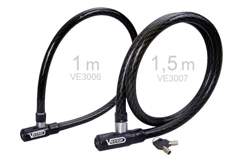 Cadenas de cable antivol VECTOR Max Lock – Ø20mm / 1,0m