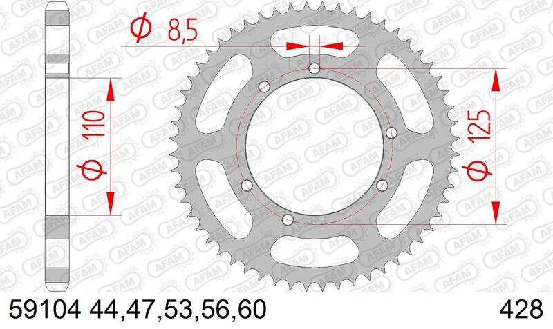 Couronne AFAM acier standard – 428