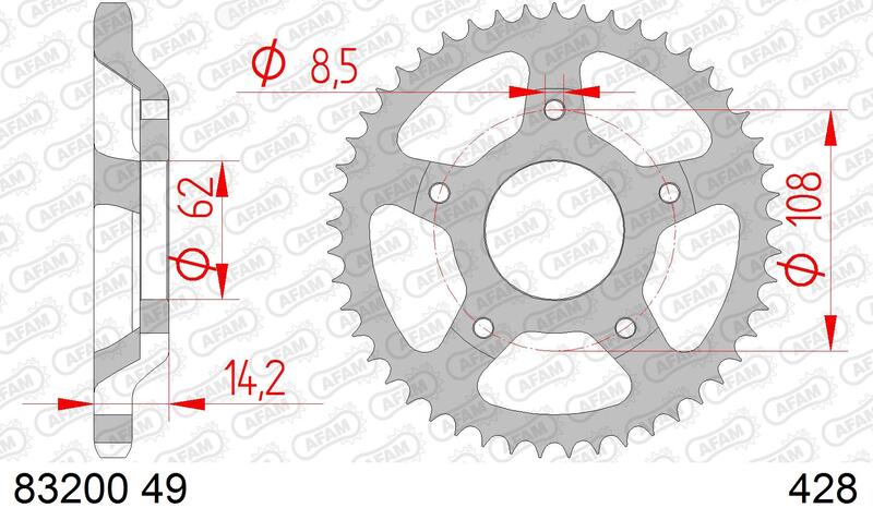 Couronne AFAM acier standard – 428