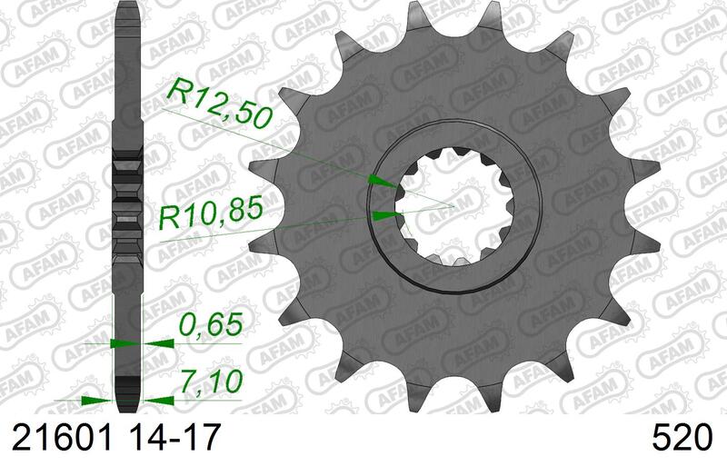 Pignon AFAM acier standard – 520