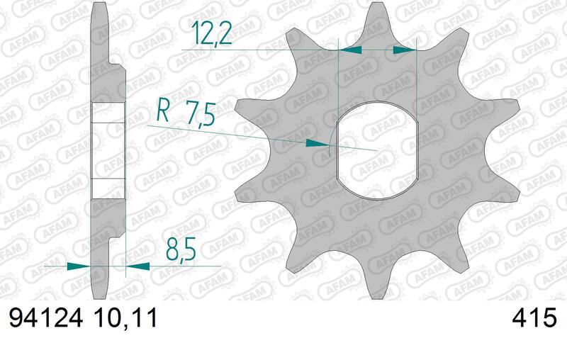 Pignon AFAM acier standard – 415