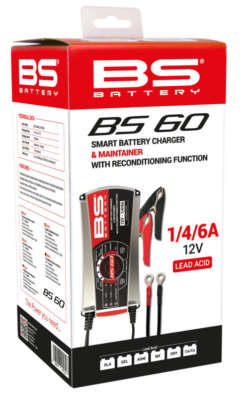 Chargeur de batterie pro-intelligent BS BATTERY BS60 – 12V 1/4/6A