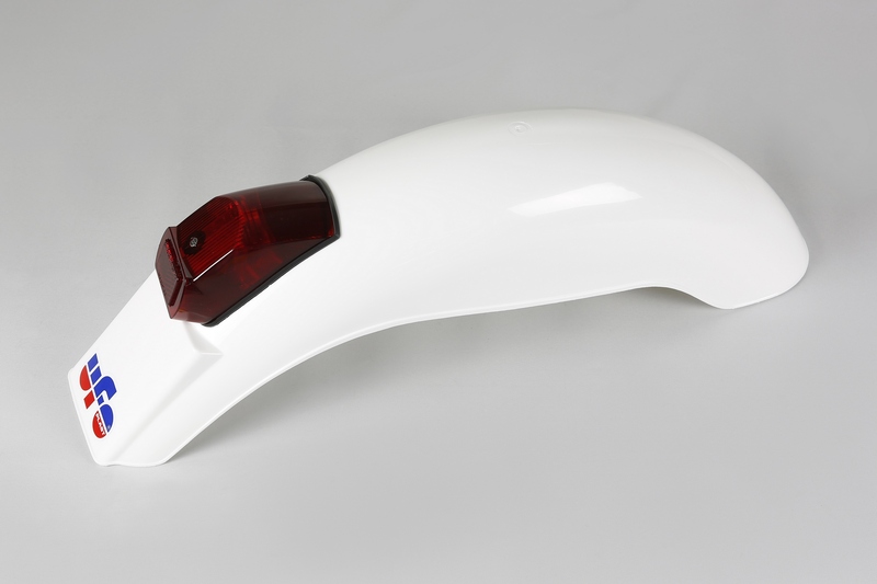 Garde-boue arrière + feu UFO Enduro blanc