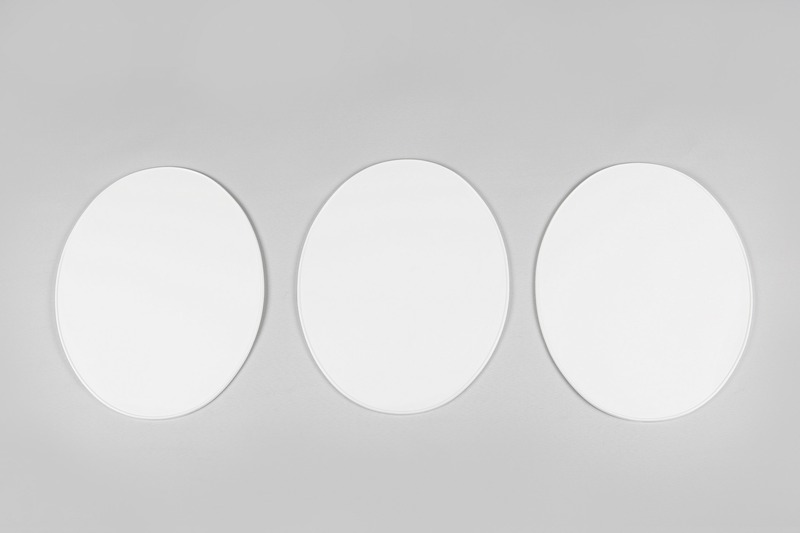 Plaque frontale ovale UFO vintage 1970 blanc 3 pièces