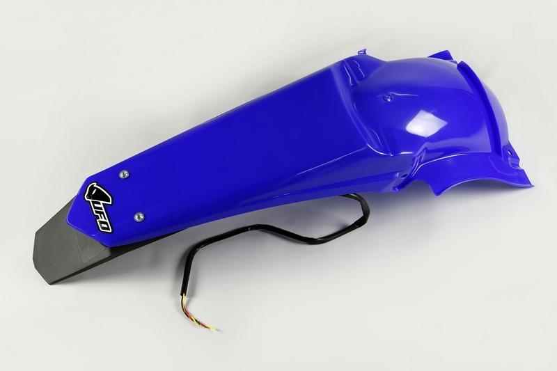Garde-boue arrière & support de plaque avec feu UFO bleu Reflex Yamaha WR450F/250F