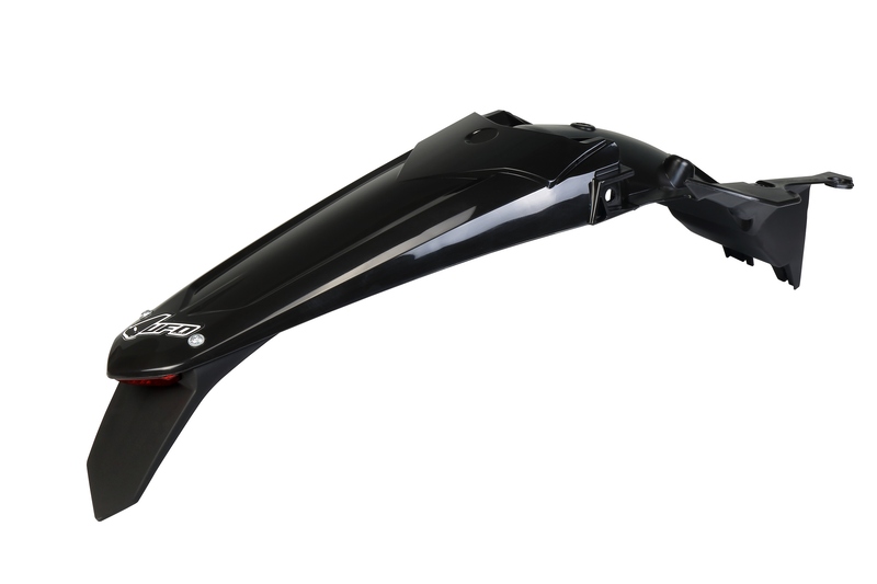 Garde-boue arrière + support de plaque avec feu UFO noir Yamaha WR450F