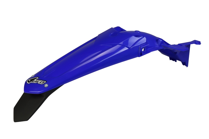 Garde-boue arrière + support de plaque avec feu UFO bleu Yamaha WR450F