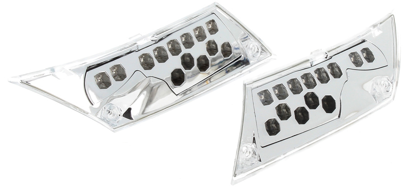 Clignotants arrière V PARTS Type origine LED chrome Piaggio Zip 50
