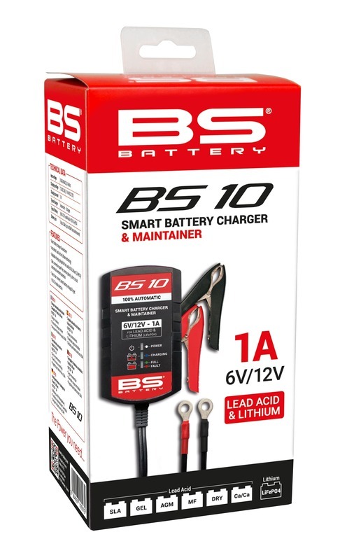 Chargeur de batterie intelligent BS BATTERY BS10 – 6V/12V 1A