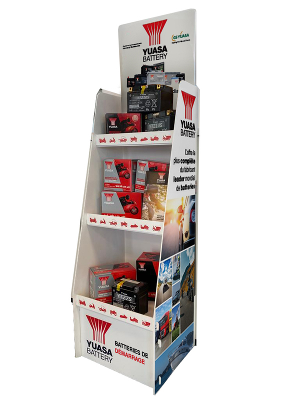 Présentoir batteries YUASA