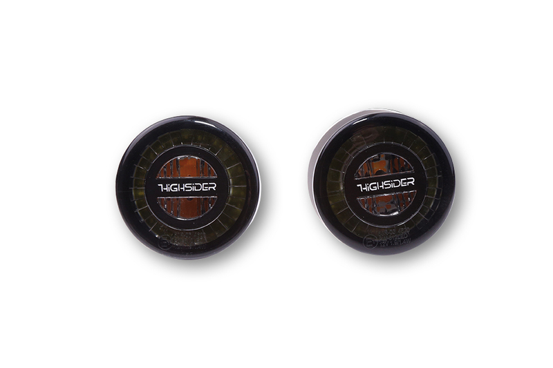 Clignotant/feu de position LED HIGHSIDER pro Rocket 2en1 homologué – verre fumé – la paire