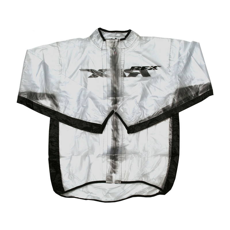 Veste de pluie RFX Sport Series – taille enfant L – transparent/noir / 10-12 ans