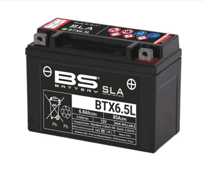 Batterie BS BATTERY SLA sans entretien activée usine – BTX6.5L