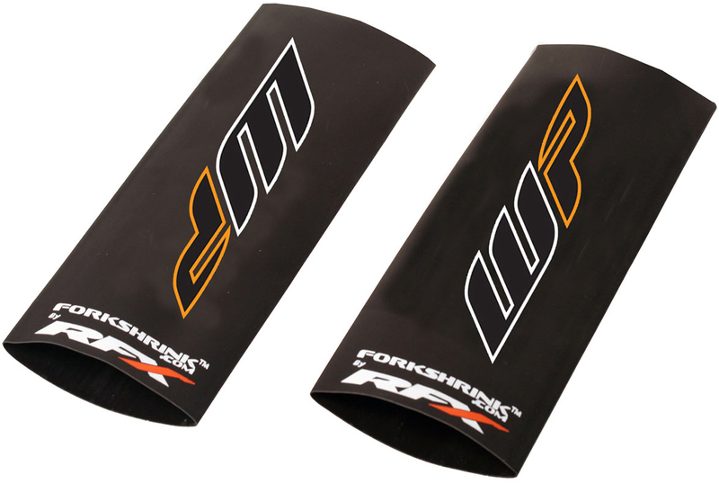 Protection de fourche supérieure RFX Race Series Forkshrink logo WP – blanc/orange