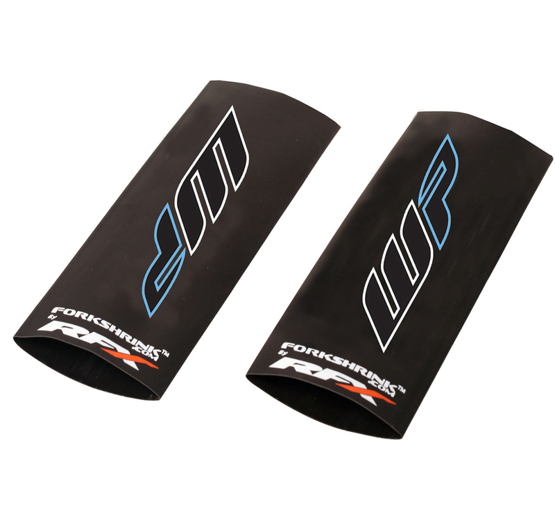 Protection de fourche supérieure RFX Race Series Forkshrink logo WP – blanc/bleu