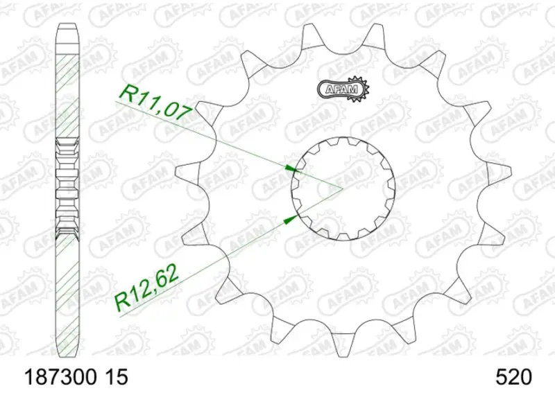 Pignon AFAM acier standard – 520