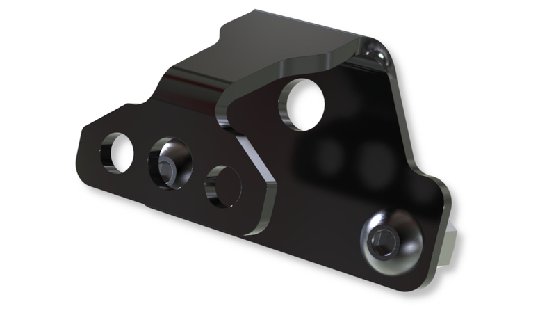 Support de plaque HIGHSIDER pro avec éclairage de plaque – S – noir – à l’unité