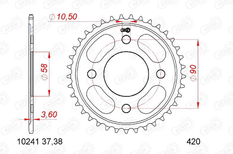Couronne AFAM acier standard – 420