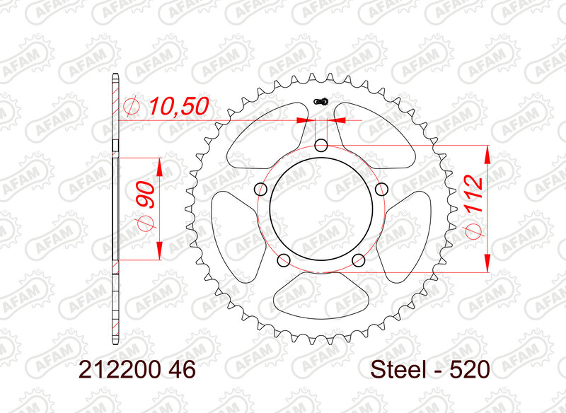 Couronne AFAM acier standard – 520