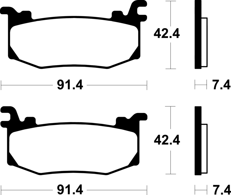 Plaquettes de frein TECNIUM Racing métal fritté carbone – MCR512