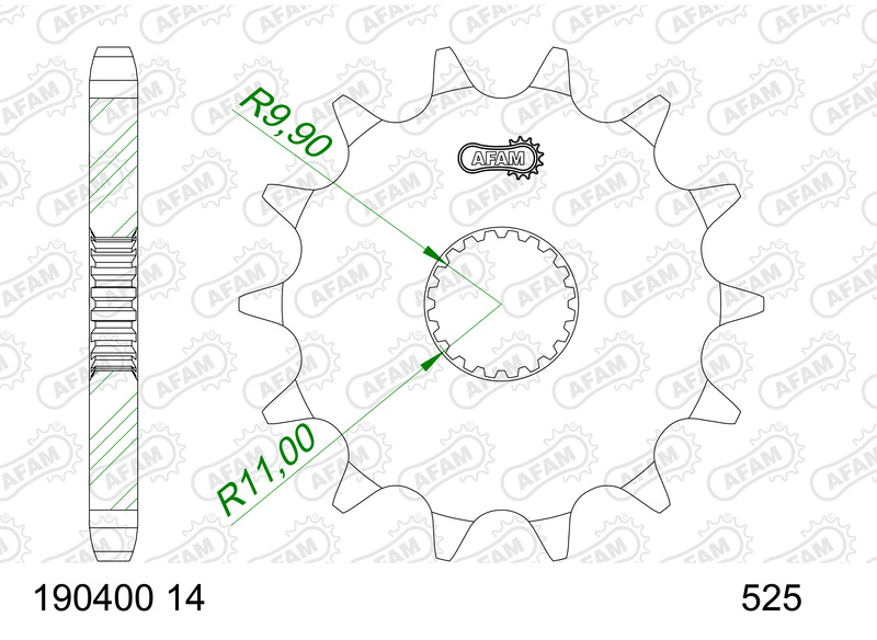Pignon AFAM acier standard – 525