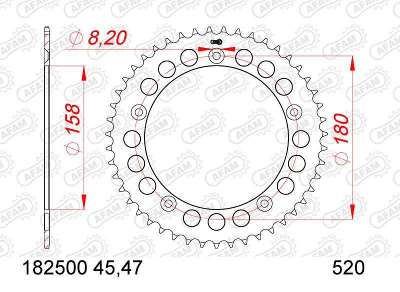 Couronne AFAM acier standard – 520