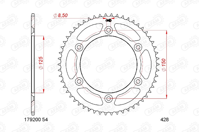 Couronne AFAM acier standard – 428
