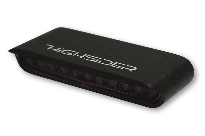 Clignotants LED HIGHSIDER pro – Stripe – noir/fumé – homologué E – la paire
