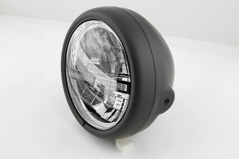 Feu avant LED HIGHSIDER pro Pecos Type 12 – 5 3/4 pouces – fixation latérale – avec TFL – noir