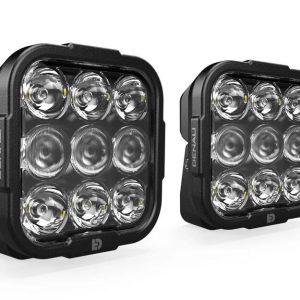 Kit d’éclairage universel DL9 lentille transparente avec câblage Premium