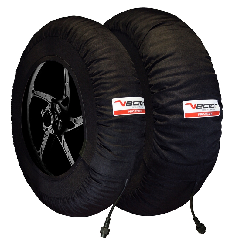 Couvertures Chauffantes + adaptateur France/Suisse VECTOR Pro-Track programmables jusqu’à 99 ºC – 120/200-17 – SBK – MOTO2
